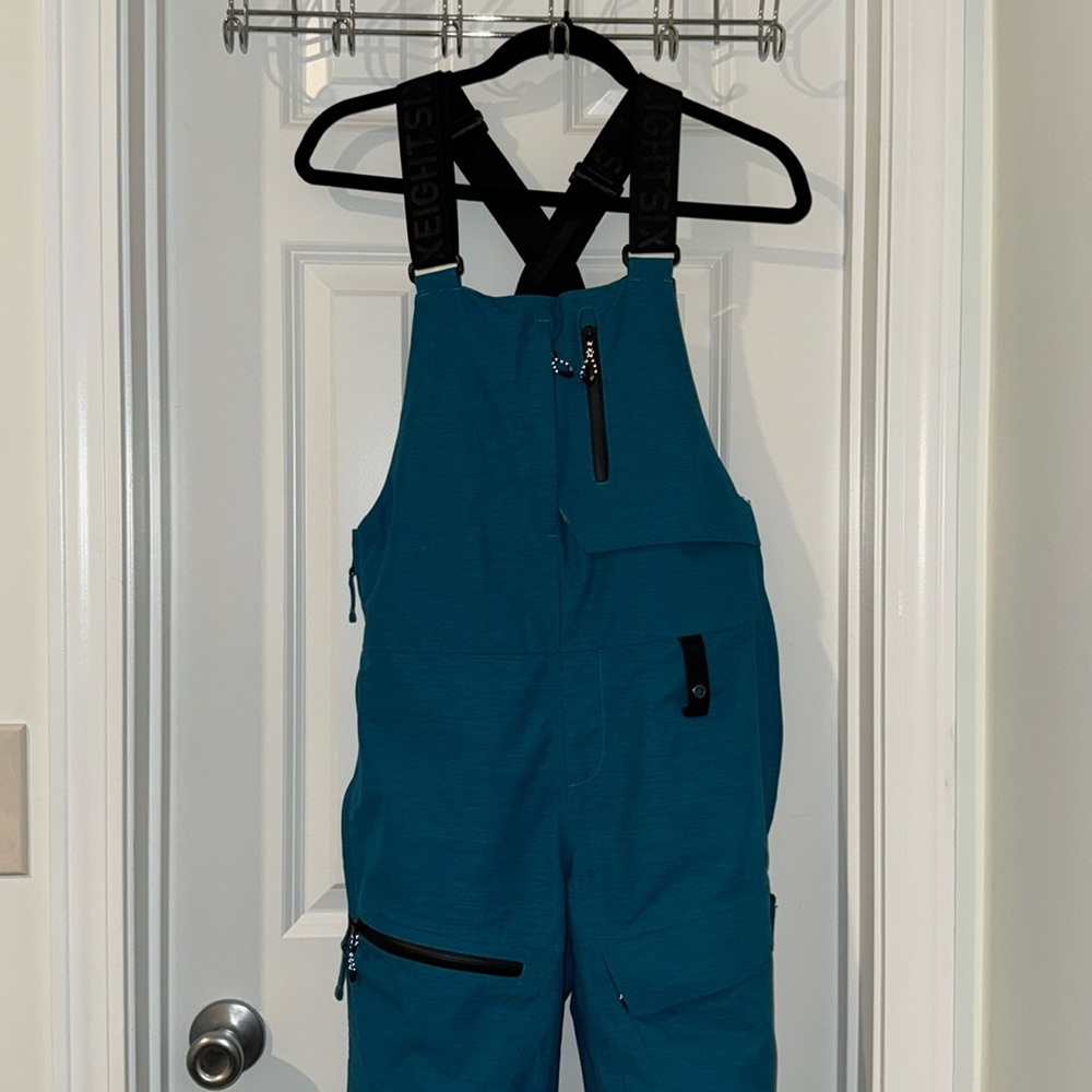 686 Women's GLCR GEODE THERMAGRAPH BIB Snow Pants - DarkLagoonBlue - XS 

Used